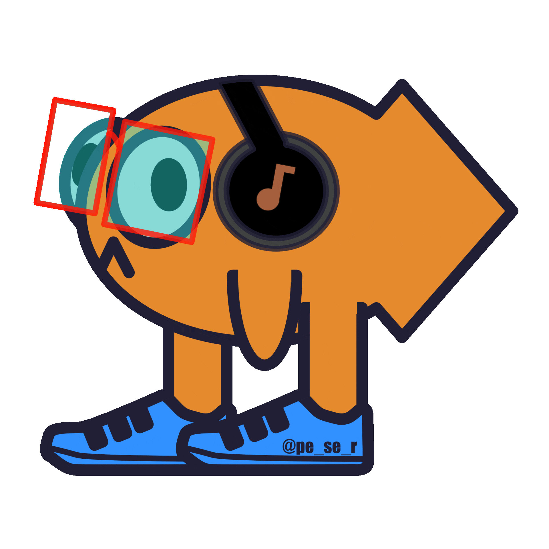 A cool animated fish